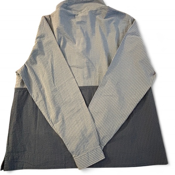 L.L. Bean Gray and Black Lightweight Shirt Jacket - Picture 2 of 7